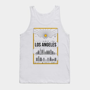 Los Angeles Minimal Lineal Poster Tank Top